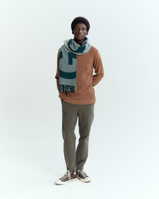 Reversible two-tone scarf
