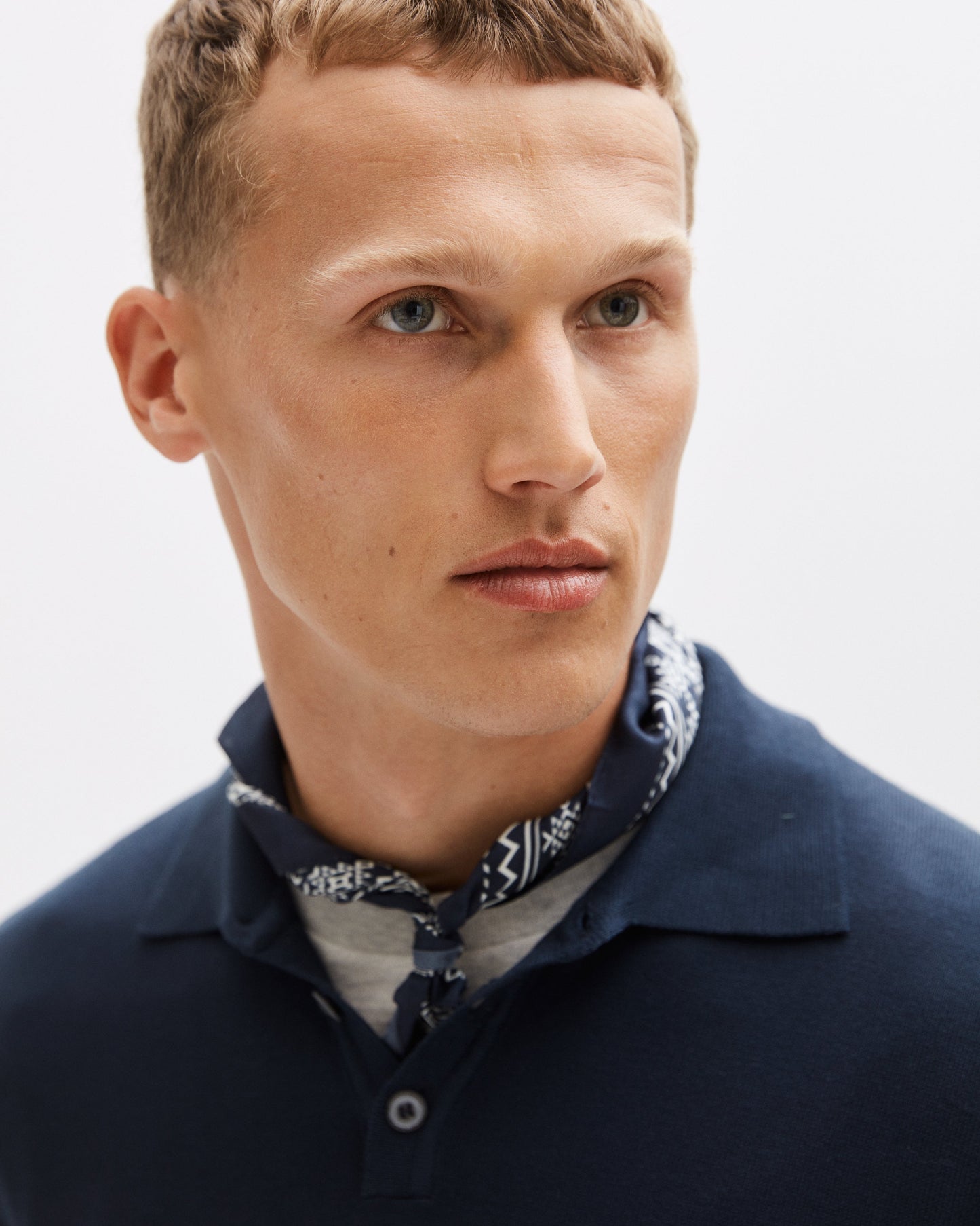 Italian Knitted Long-Sleeve Polo