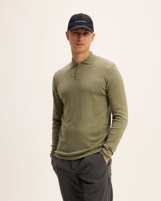 Kai Italian Knitted Long-Sleeve Polo