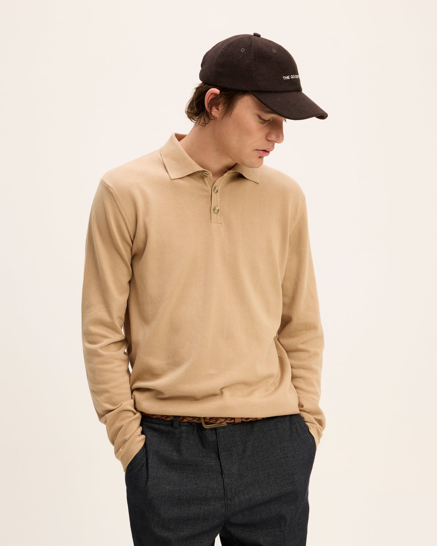 Kai Italian Knitted Long-Sleeve Polo