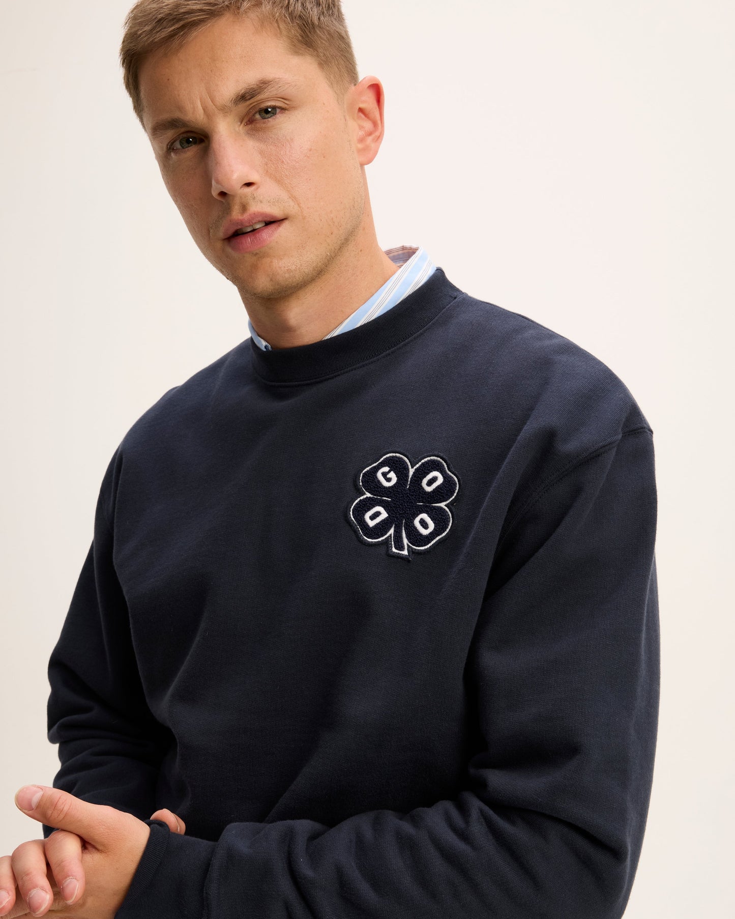 Logan Clover Patch Sweater