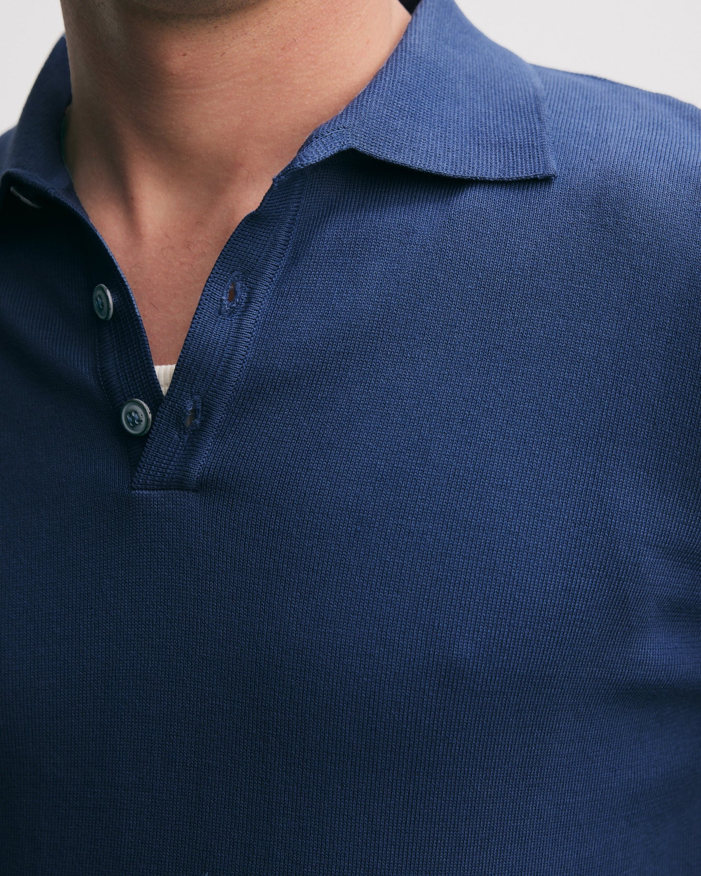 Italiaans Gebreide Polo met Lange Mouwen