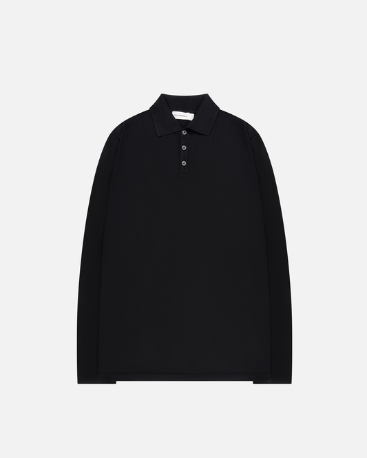 Italian Knitted Long-Sleeve Polo