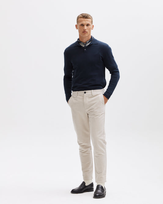 Italian Knitted Long-Sleeve Polo