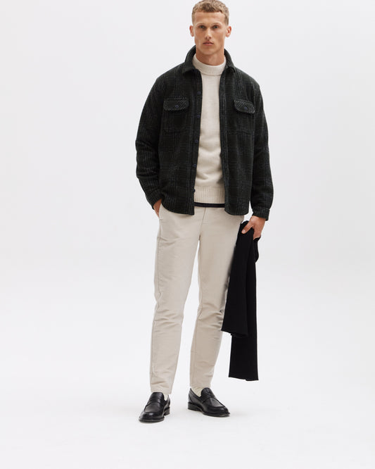 Wool Blend Check Shirt Jacket