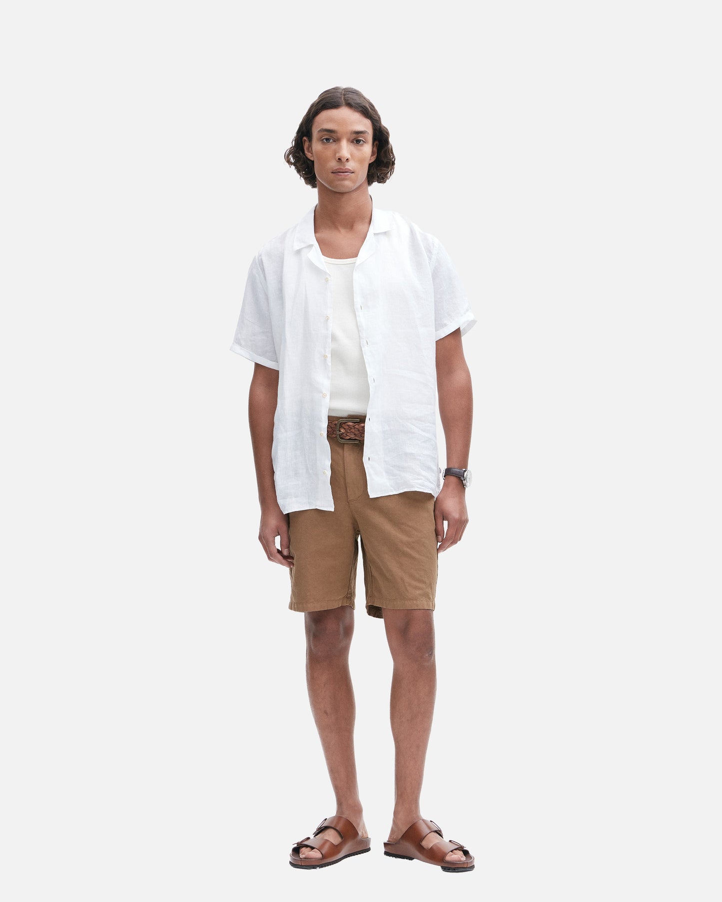 Linnen Shirt met Korte Mouwen