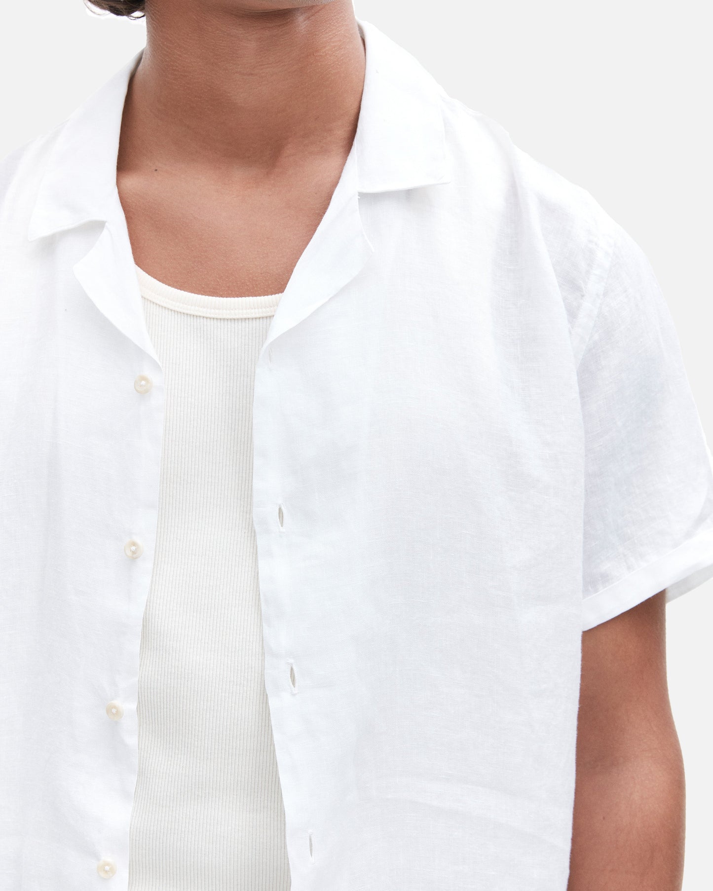 Linnen Shirt met Korte Mouwen