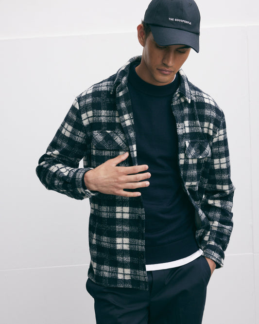 Wool Blend Check Jacket