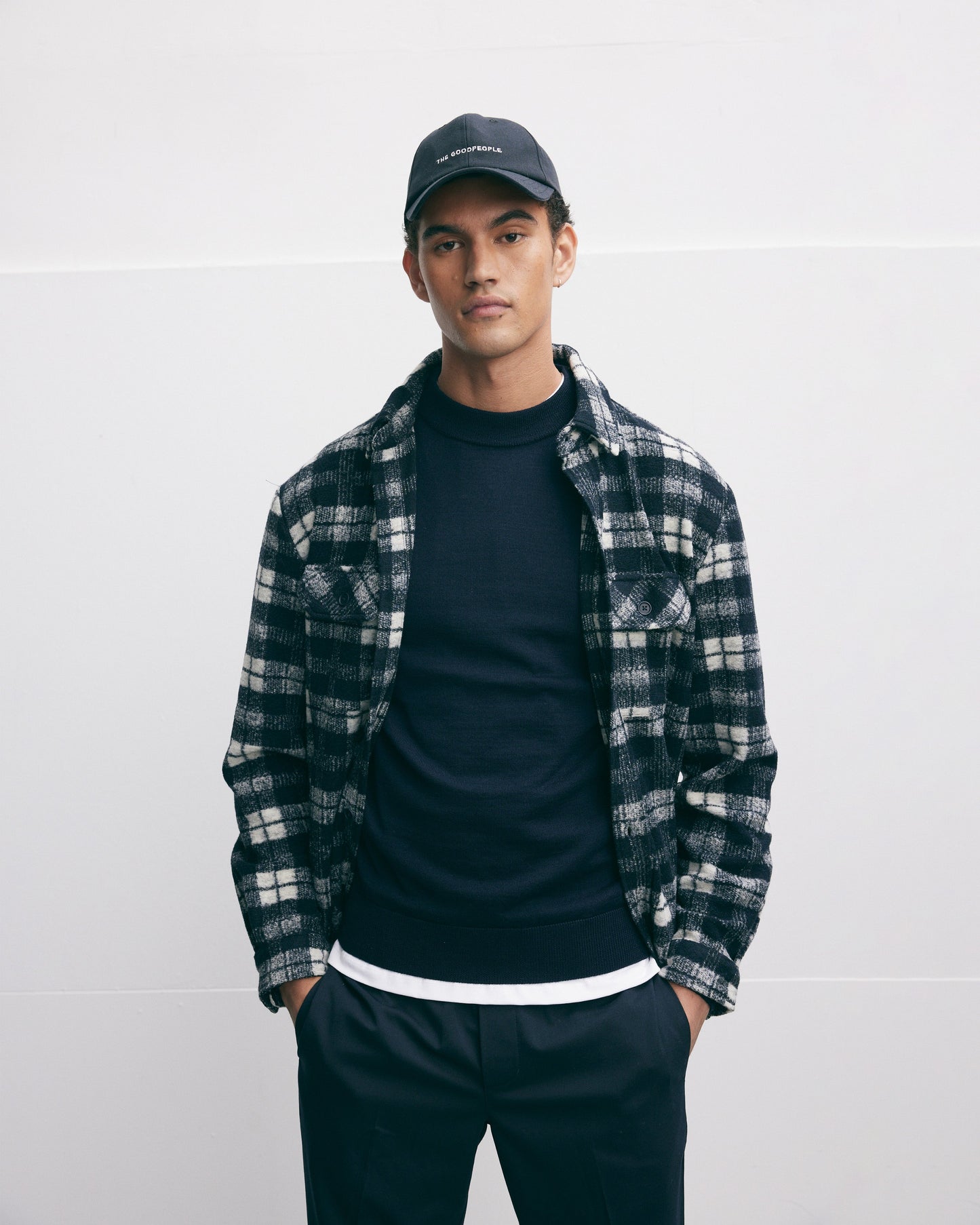 Wool Blend Check Jacket