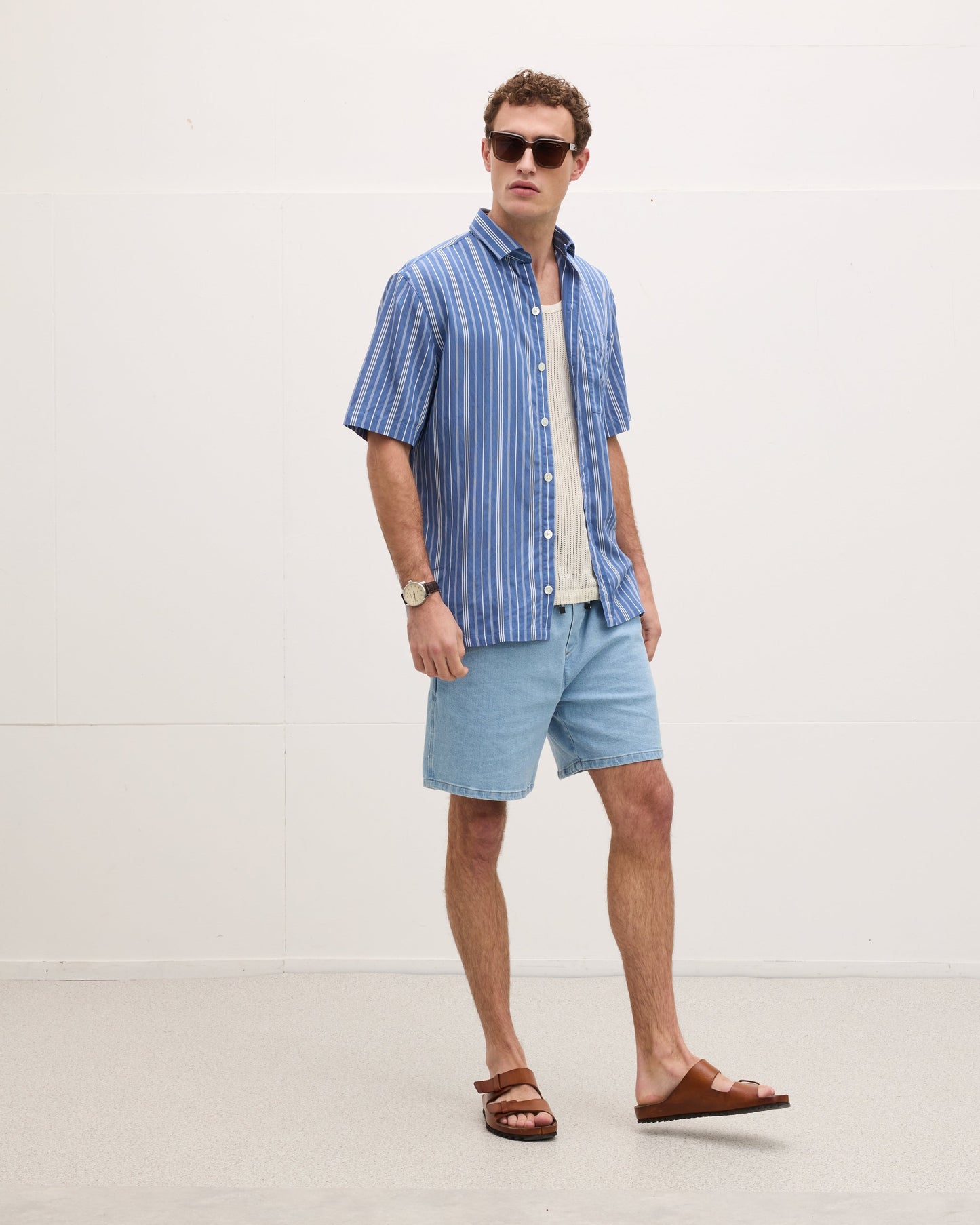 Santi Striped Linen Shirt