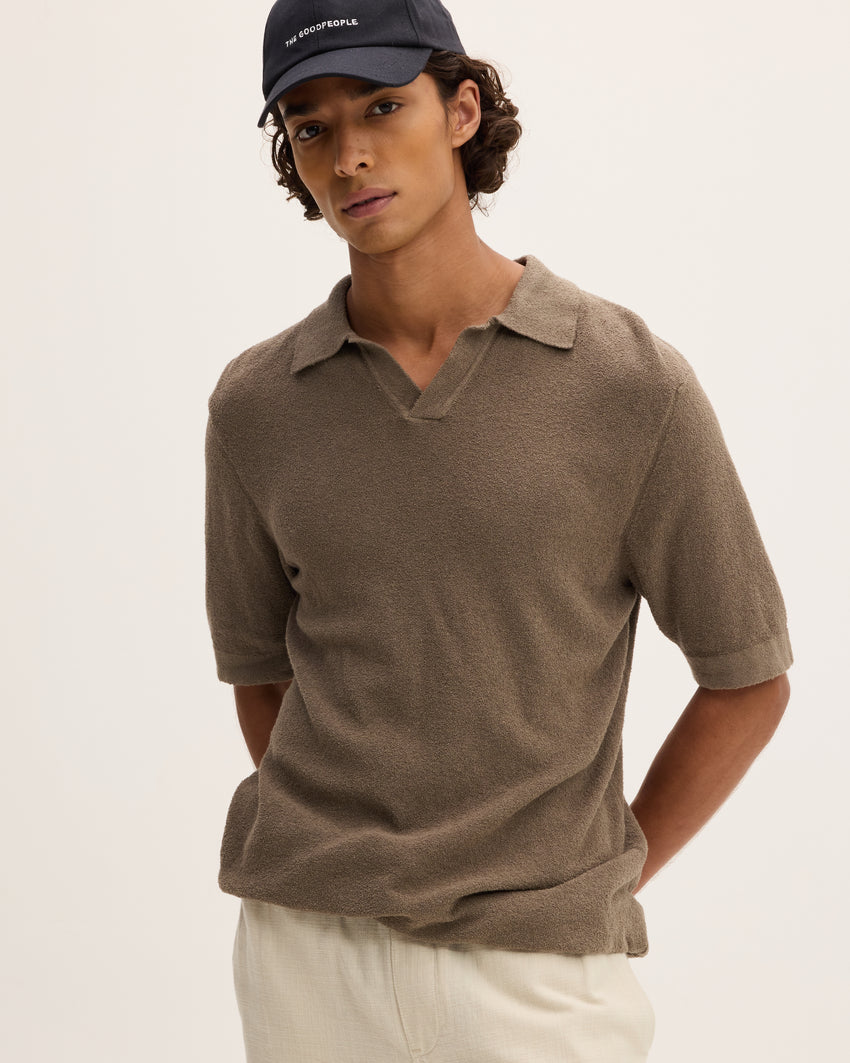 Boucle Knit Polo