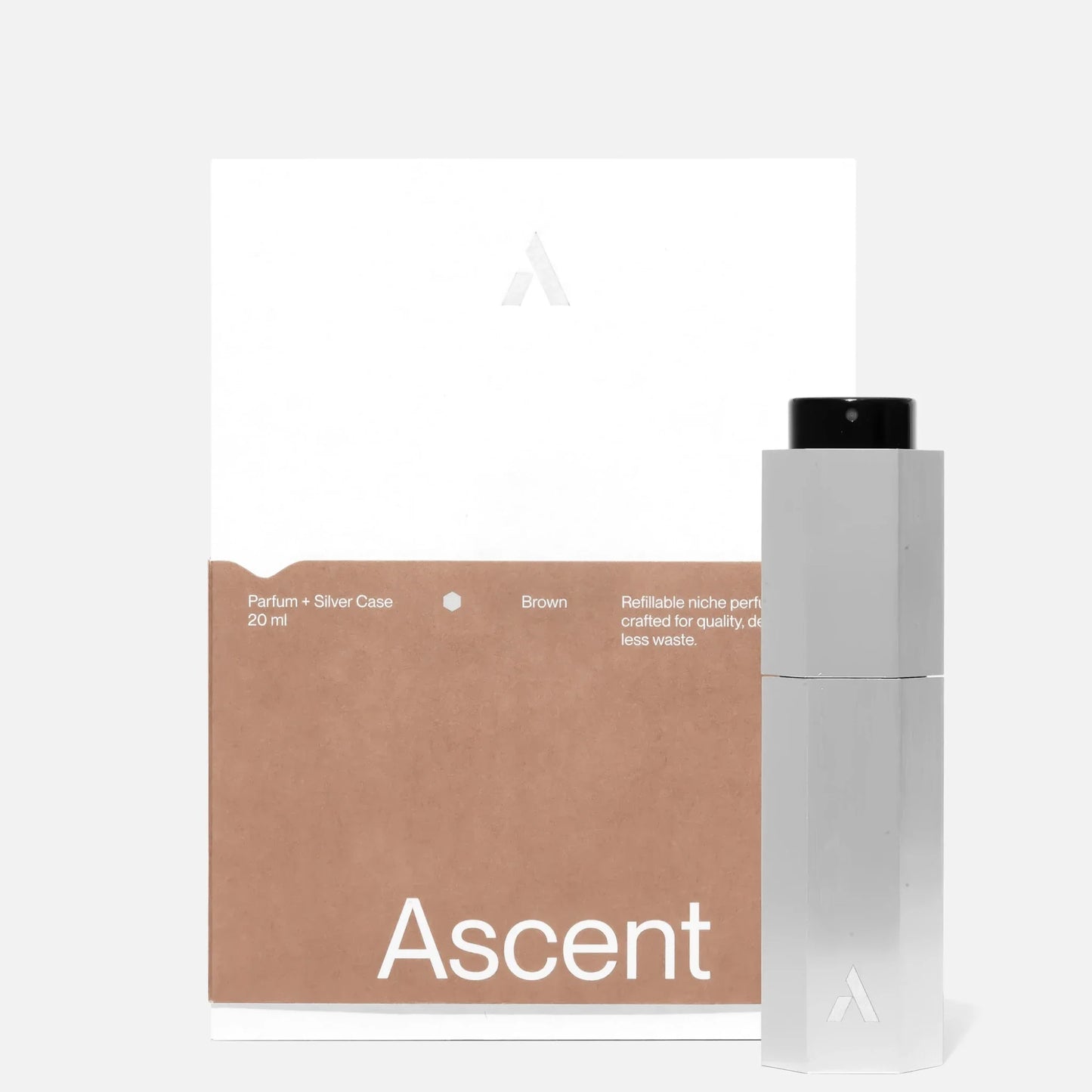 Ascent - Silver Case & Parfum Refill | Brown