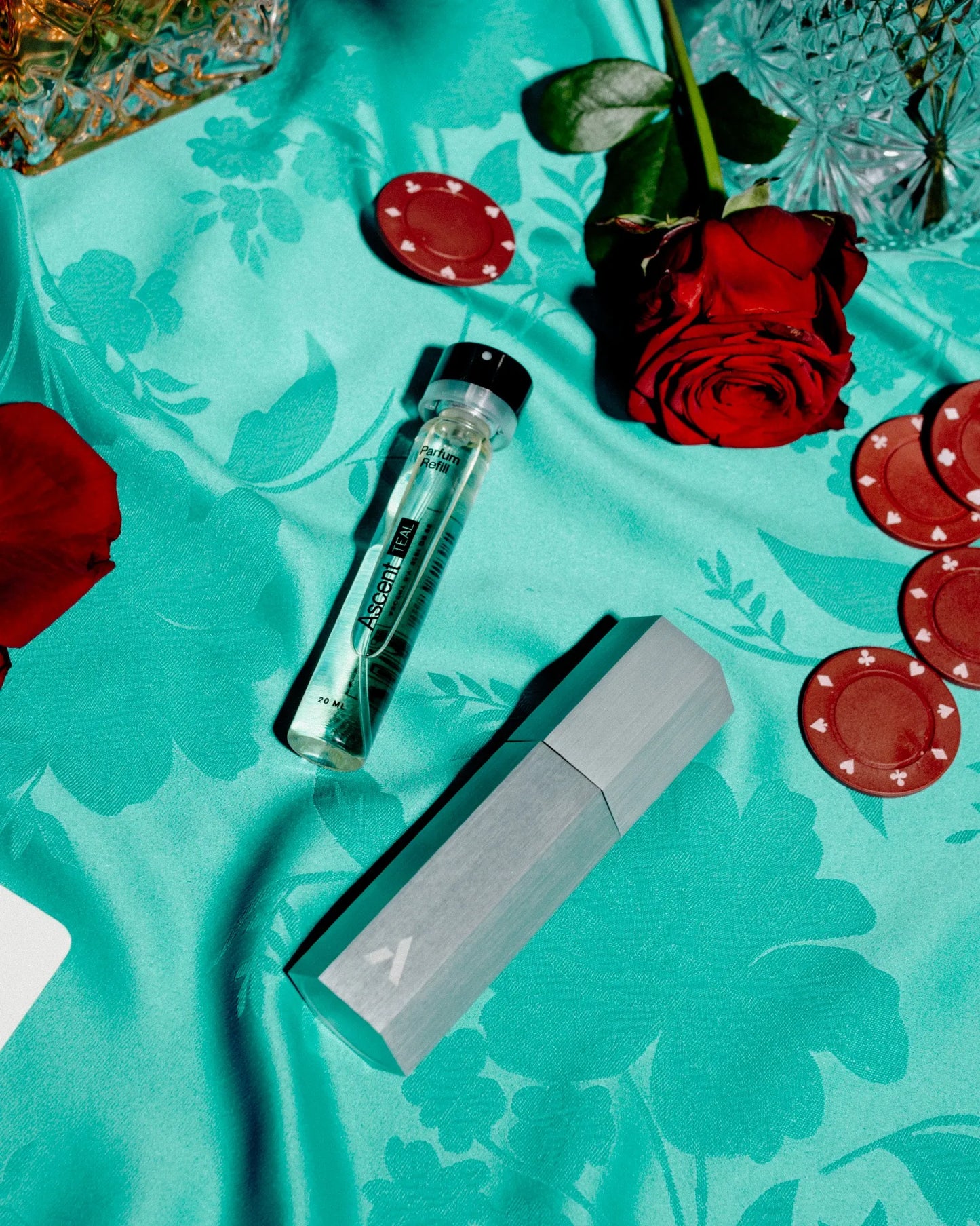 Ascent - Silver Case & Parfum Refill | Teal