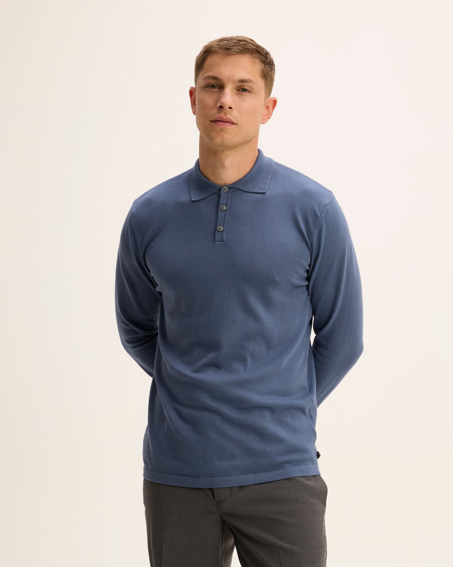 Kai Italian Knitted Long-Sleeve Polo