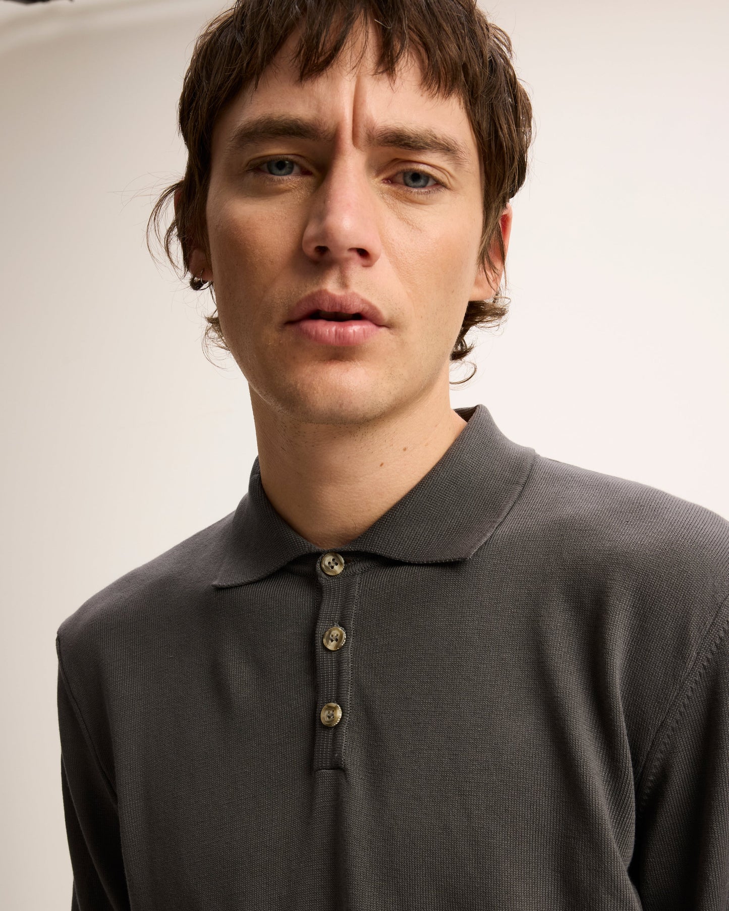 Kai Italian Knitted Long-Sleeve Polo