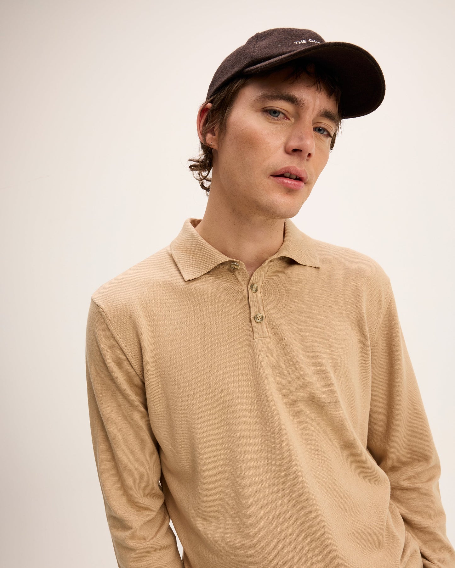 Kai Italian Knitted Long-Sleeve Polo