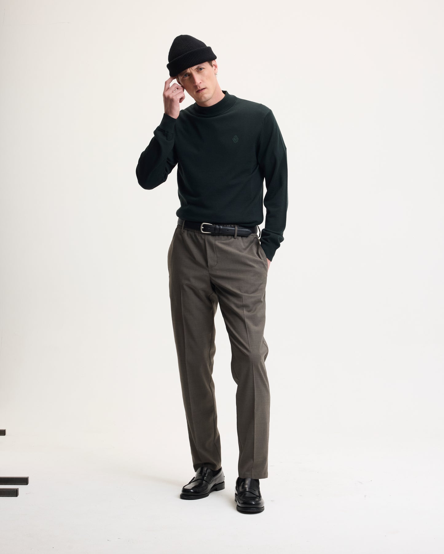 Kaleb knitted sweater Urban green