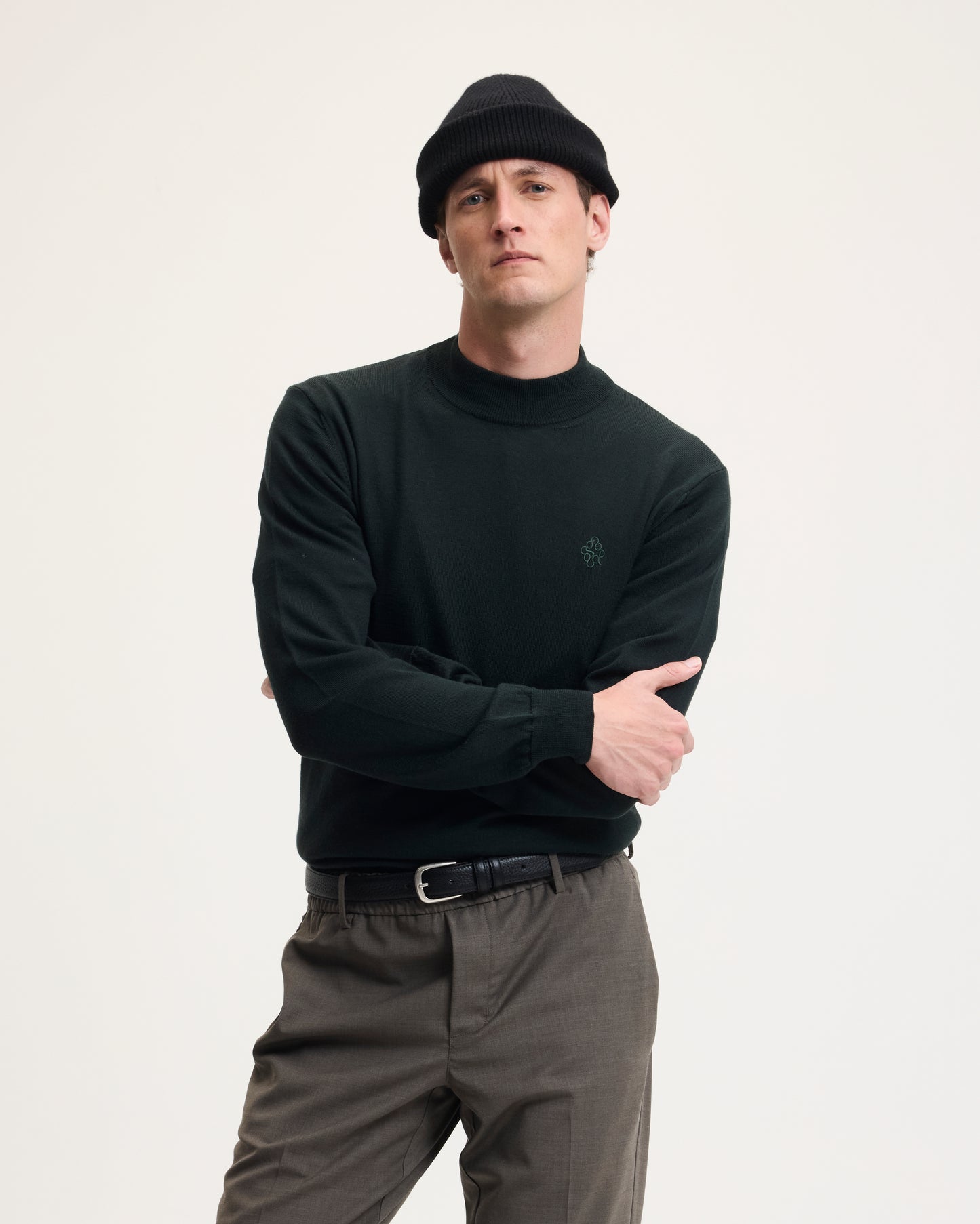 Kaleb knitted sweater Urban green