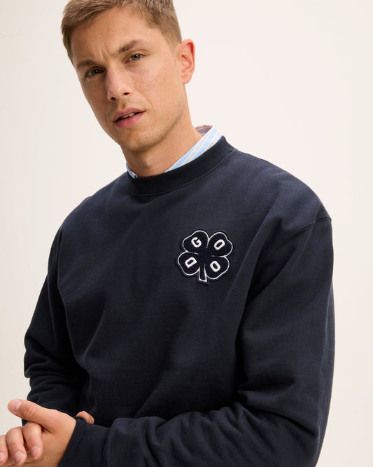 Logan Clover Patch Sweater