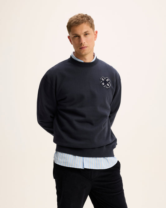 Logan Clover Patch Sweater
