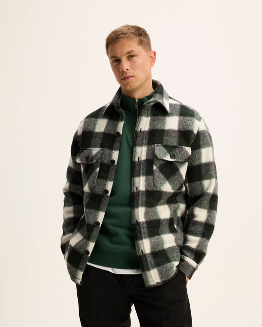 Sergio Wool Blend Check Jacket