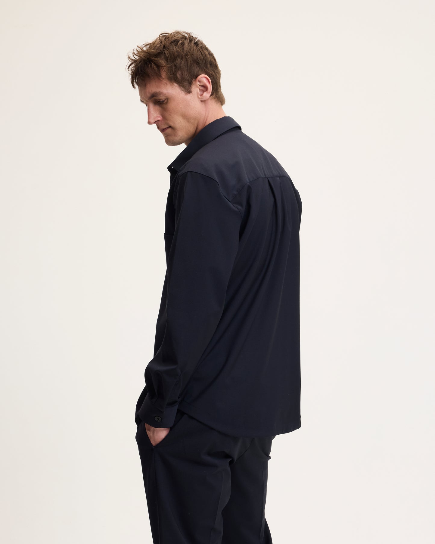Simon Cool Wool Button-Up Shirt