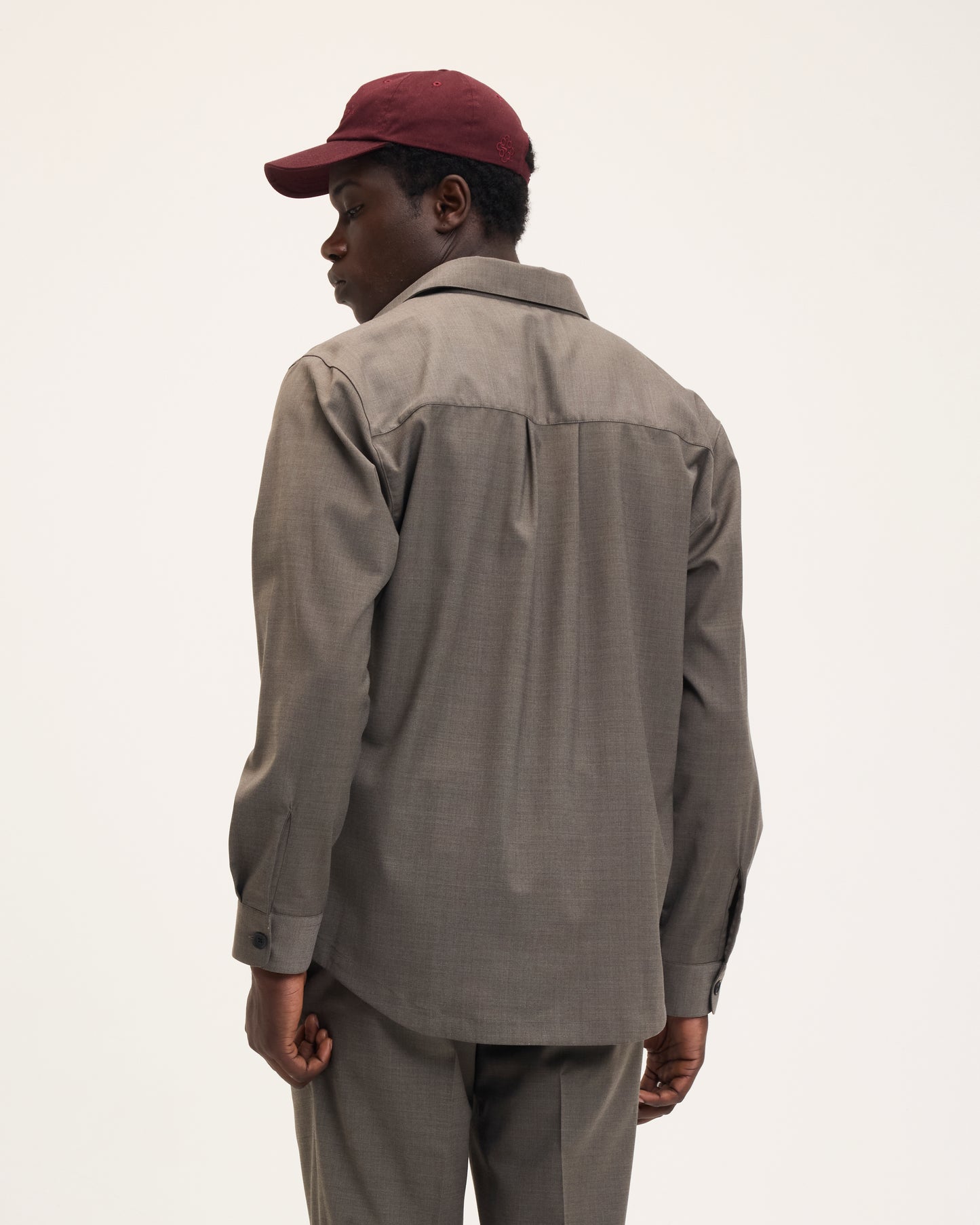 Simon Cool Wool Button-Up Shirt