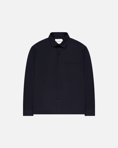 Simon Cool Wool Button-Up Shirt