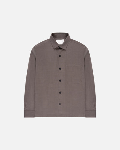Simon Cool Wool Button-Up Shirt