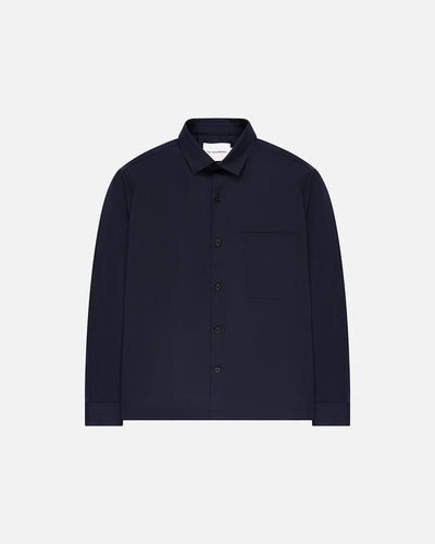 Simon Cool Wool Button-Up Shirt