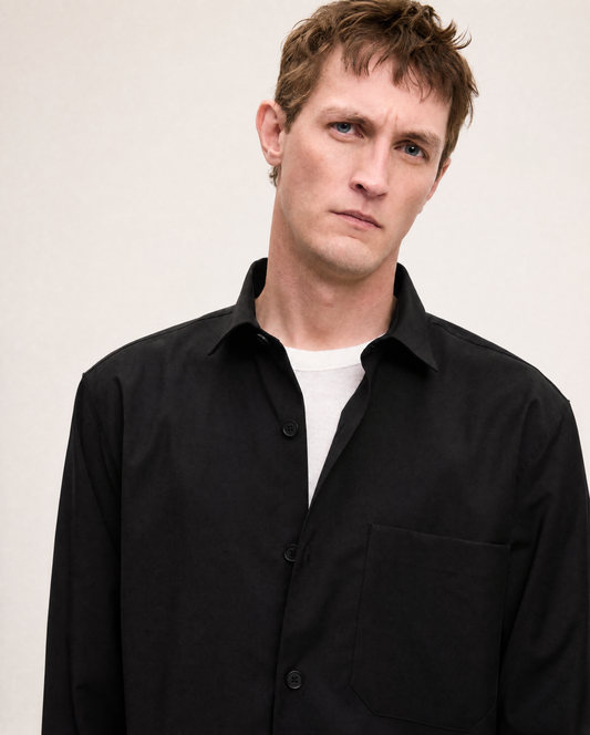 Simon Cool Wool Button-Up Shirt
