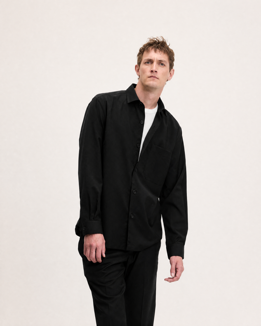 Simon Cool Wool Button-Up Shirt