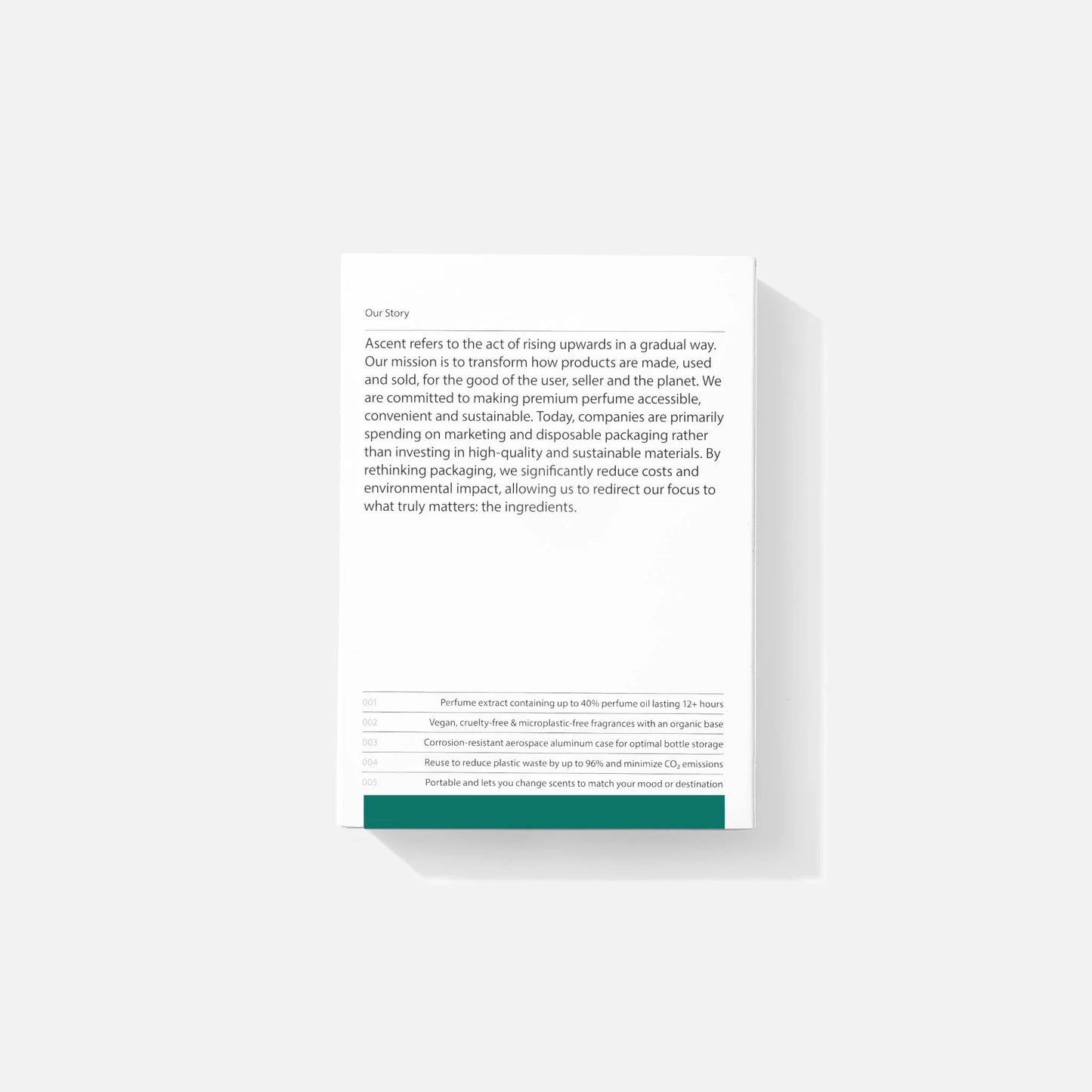 Ascent - Silver Case & Parfum Refill | Teal