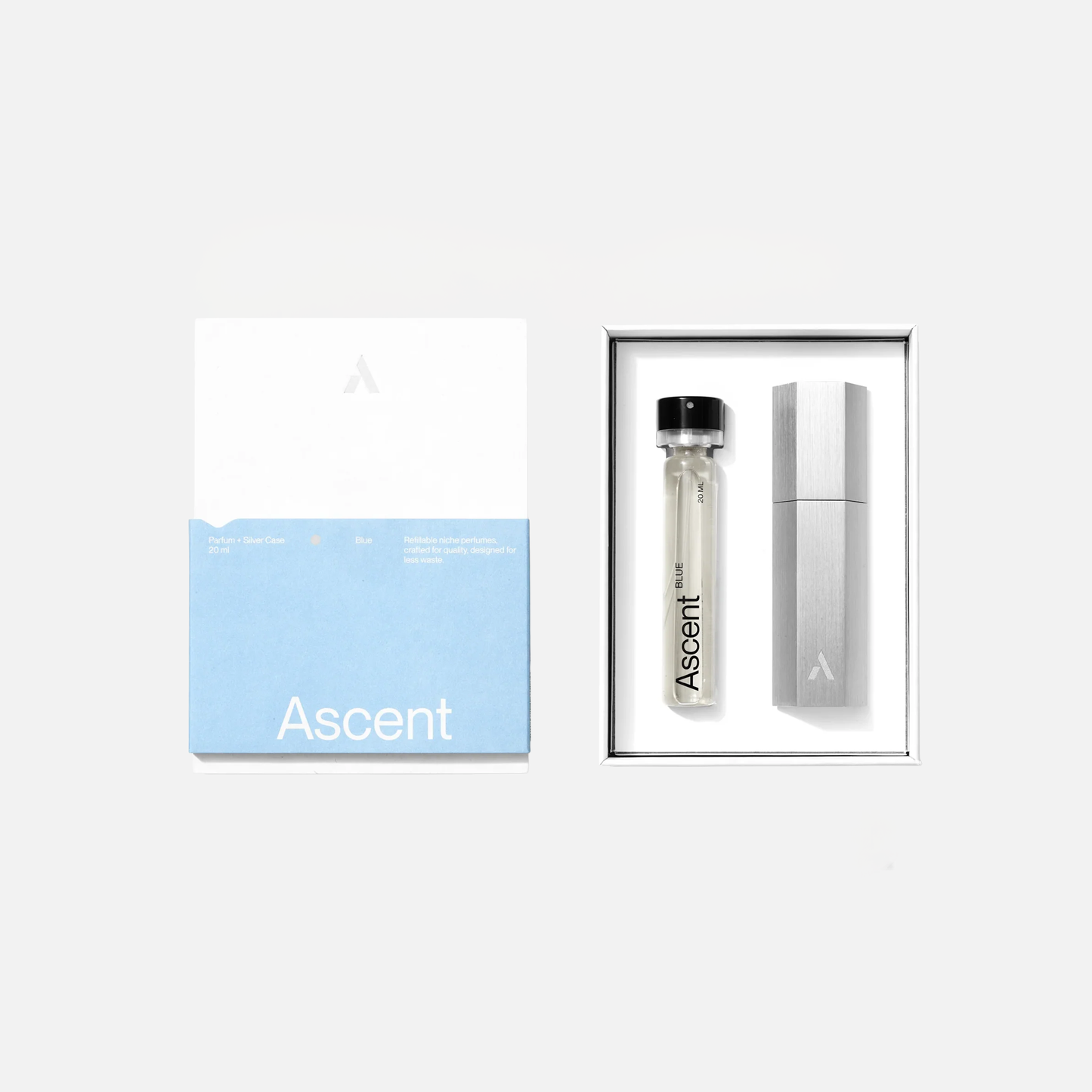 Ascent - Verpakking + parfum navullingl | Blauw