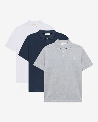 Paul Knitted Polo 3-Pack