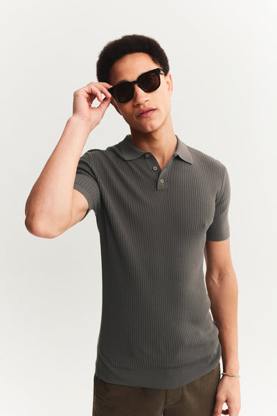 Jacquard Knitted Polo